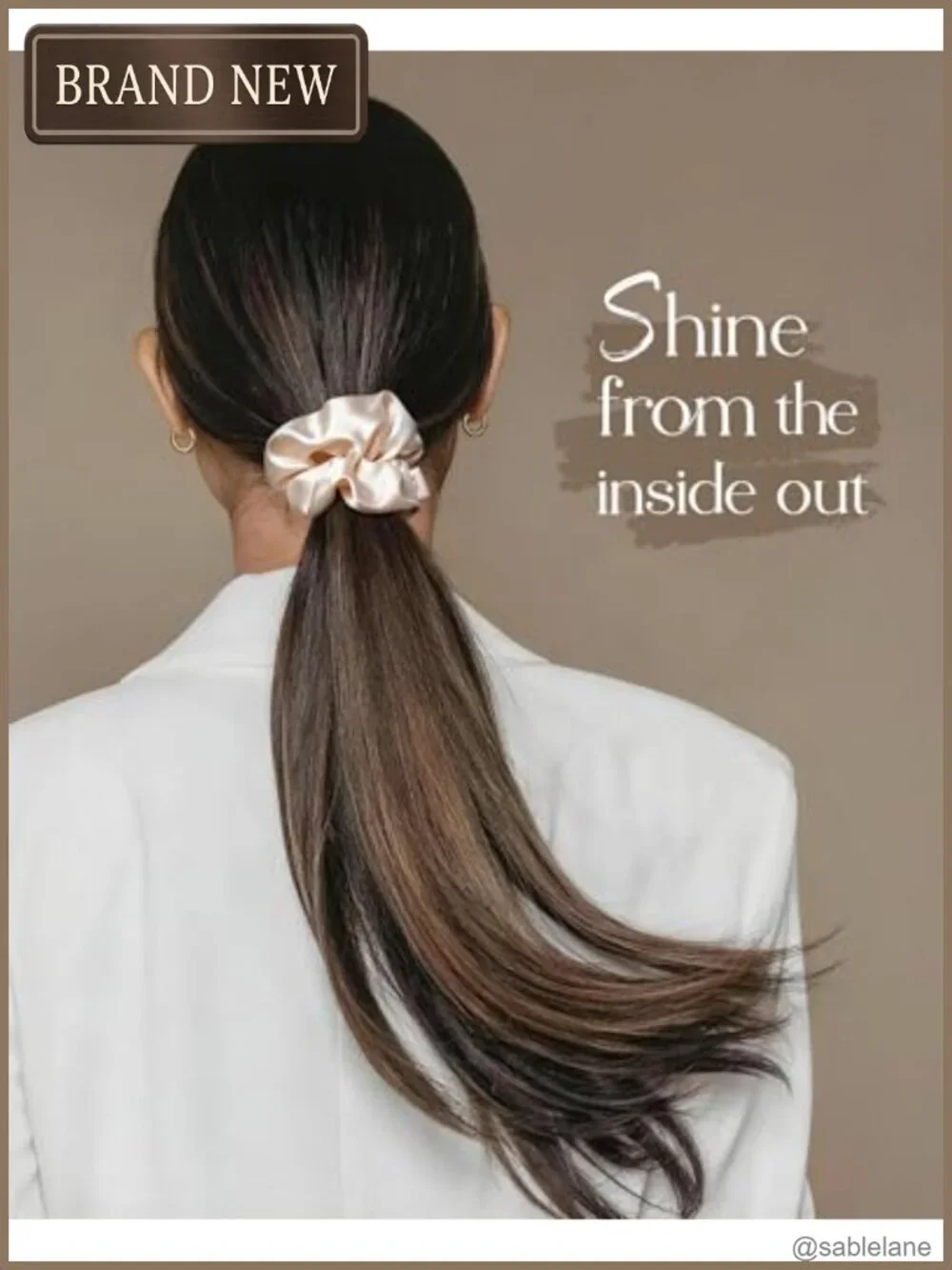 8 Pack Satin Scrunchies Silk Feeling Ponytail Holders Soft Hair Ties